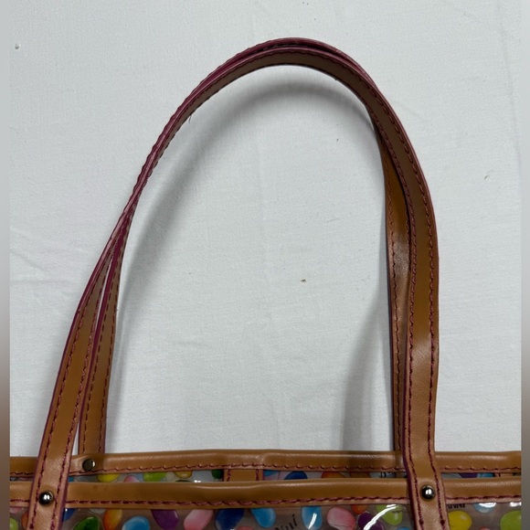 Gianni Bini Vibrant Jelly Bean Tote with Brown Handles - Picture 5 of 6